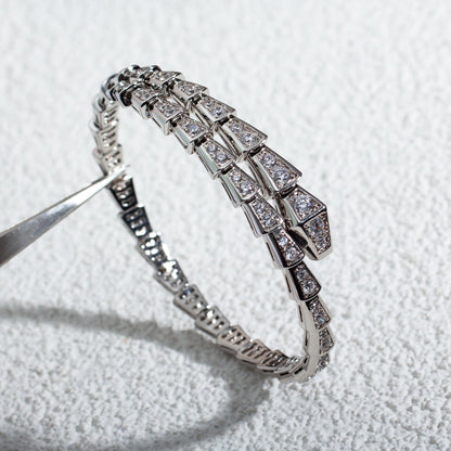 LUXEIFY SERPENTI BRACELET 6MM SILVER DIAMOND