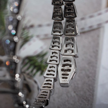 LUXEIFY SERPENTI BRACELET 6MM SILVER DIAMOND