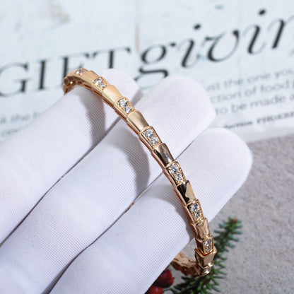 LUXEIFY SERPENTI SMALL BRACELET PINK GOLD DIAMOND