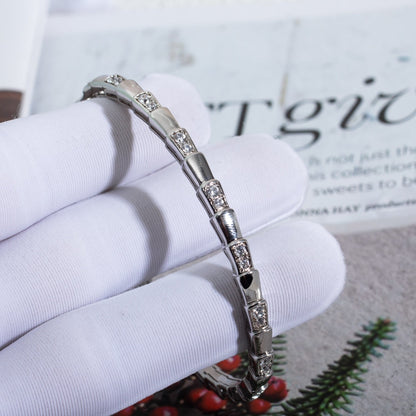 LUXEIFY SERPENTI BRACELET SILVER DIAMOND
