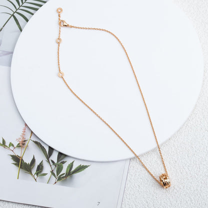 LUXEIFY PARENTESI NECKLACE PINK GOLD