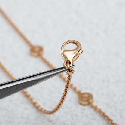LUXEIFY PARENTESI NECKLACE PINK GOLD DIAMOND