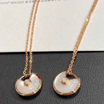 LUXEIFY AMULETTE ROSE GOLD MOP NECKLACE
