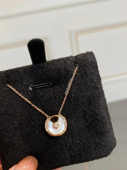 LUXEIFY AMULETTE ROSE GOLD MOP NECKLACE