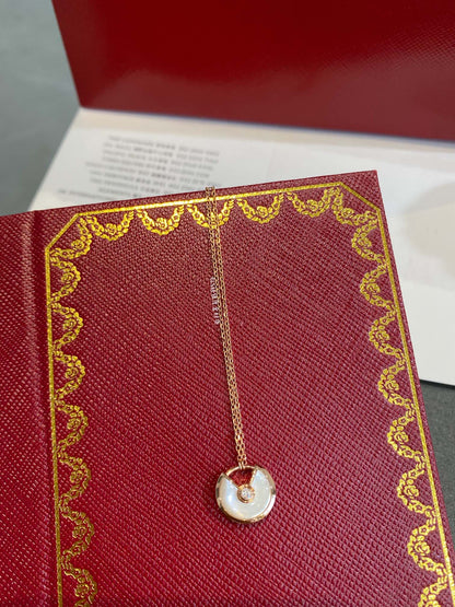 LUXEIFY AMULETTE ROSE GOLD MOP NECKLACE