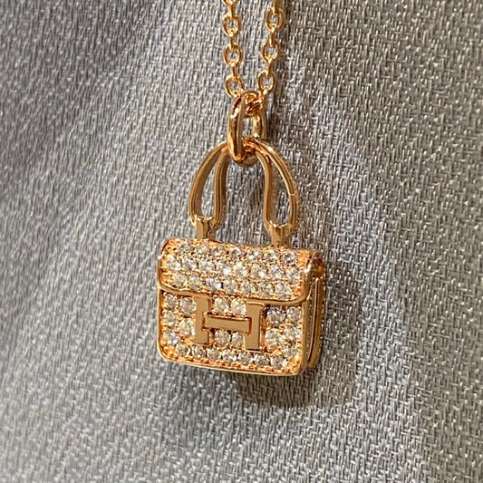 LUXEIFY CONSTANCE PEDANT DIAMOND NECKLACE