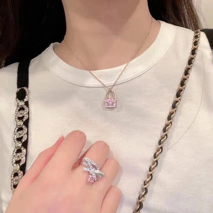 LUXEIFY CONSTANCE PEDANT PURPLE DIAMOND NECKLACE