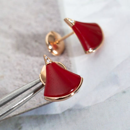 LUXEIFY DIVAS DREAM EARRINGS PINK GOLD