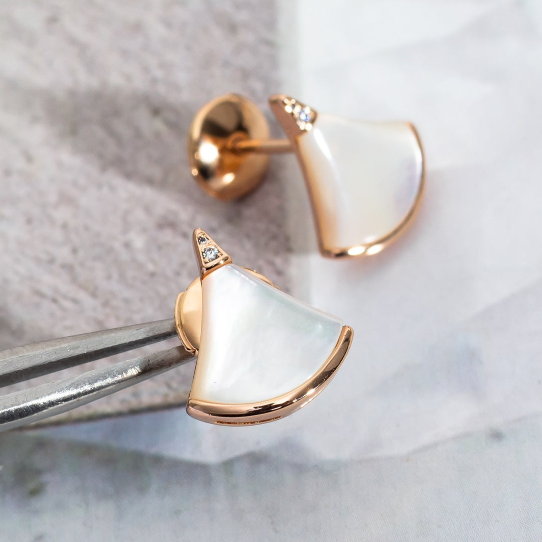 LUXEIFY DIVAS DREAM EARRINGS PINK GOLD