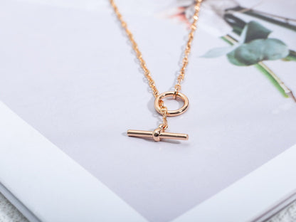 LUXEIFY ECHAPPEE NECKLACE PINK GOLD