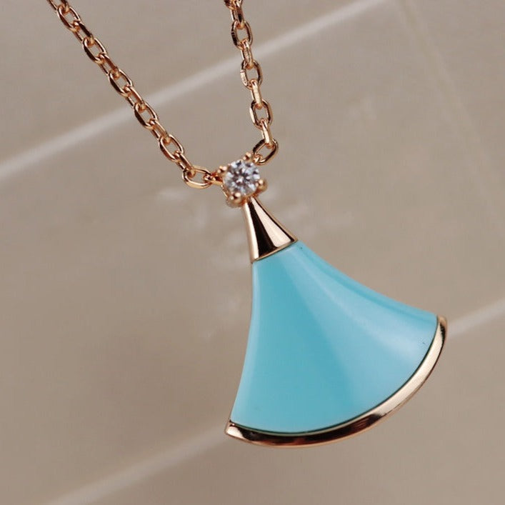 LUXEIFY DREAM NECKLACE TURQUOISE PINK GOLD