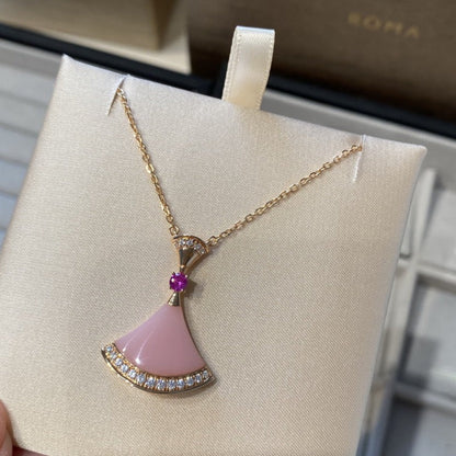 LUXEIFY DREAM NECKLACE PINK OPAL