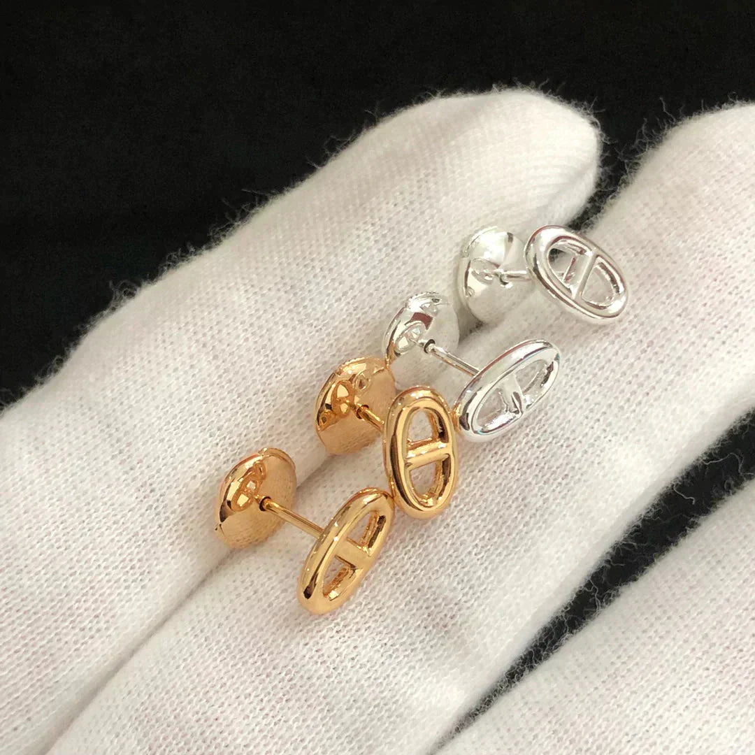 LUXEIFY CHAINE SMALL EARRINGS GOLD AND SILVER