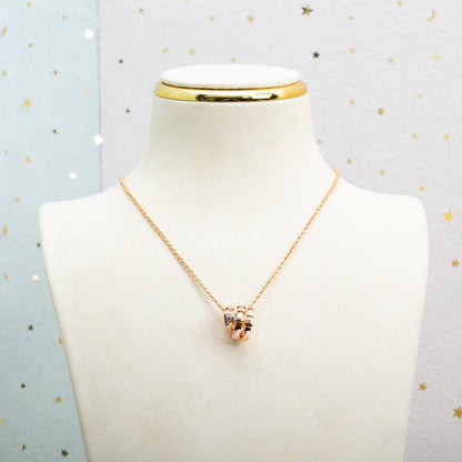 LUXEIFY SERPENTI PINK GOLD NECKLACE DIAMOND