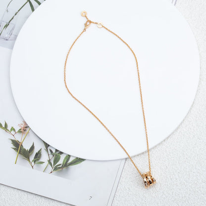 LUXEIFY SERPENTI PINK GOLD NECKLACE DIAMOND