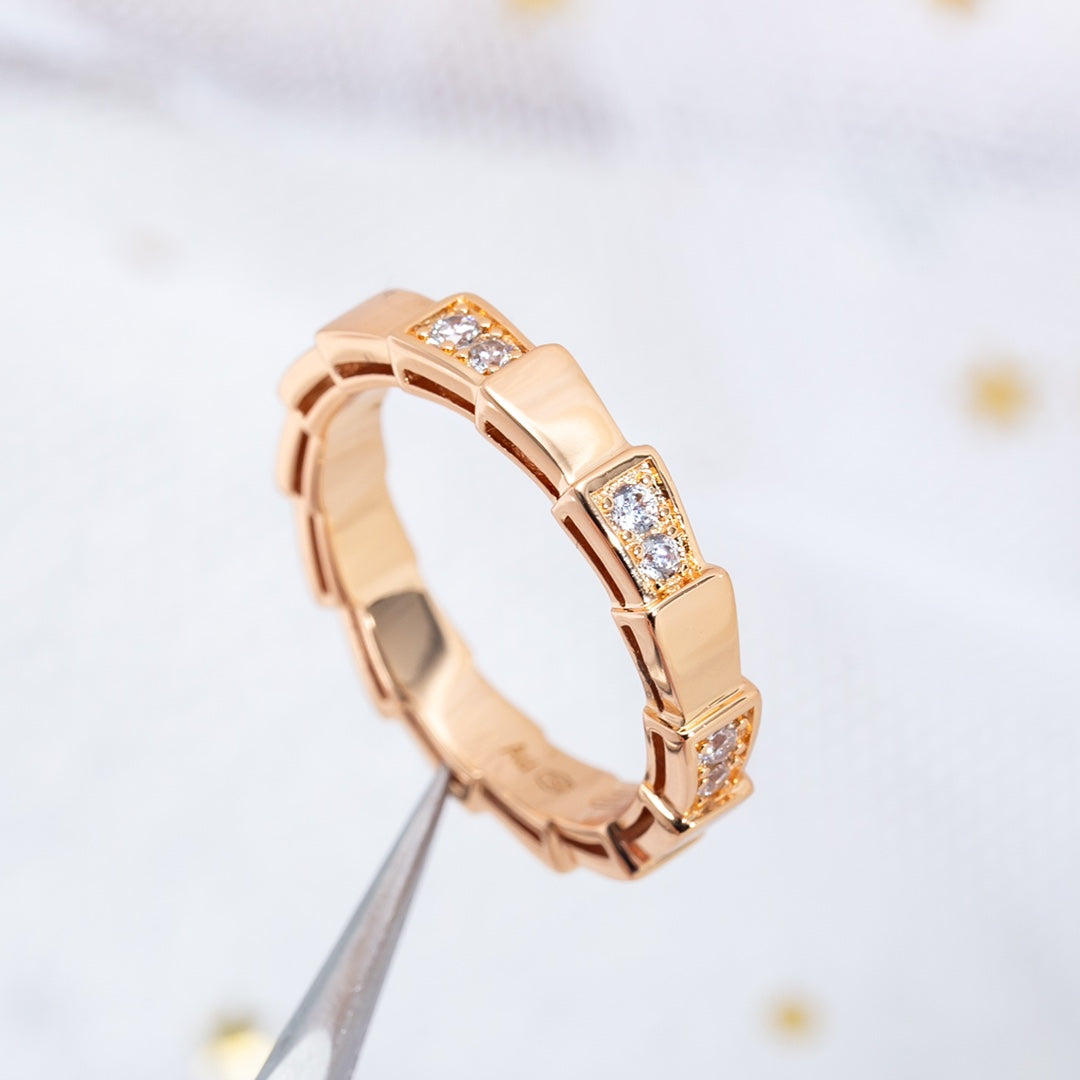 LUXEIFY SERPENTI RING PINK GOLD  3MM