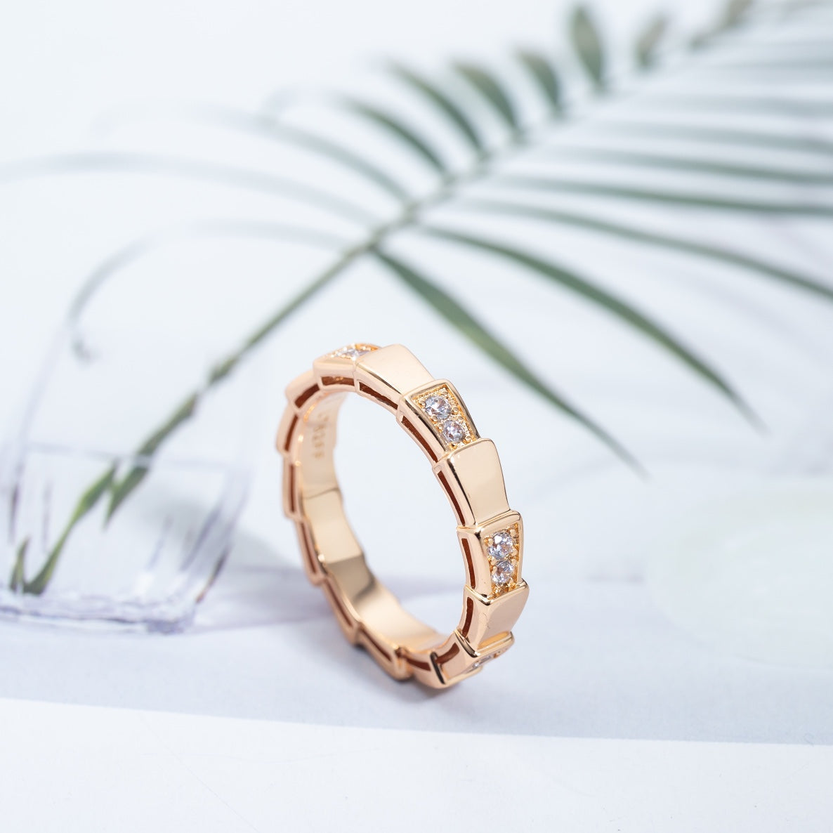 LUXEIFY SERPENTI RING PINK GOLD  3MM