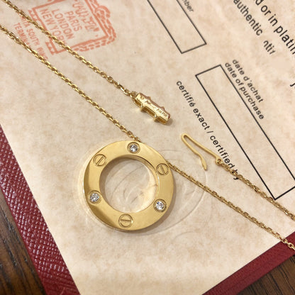 LUXEIFY LOVE NECKLACE 16MM 3 DIAMONDS
