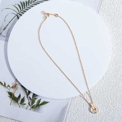 LUXEIFY GARI NECKLACE PINK GOLD MOP