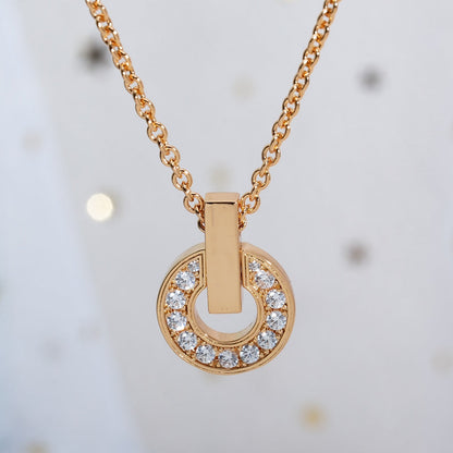 LUXEIFY GARI NECKLACE PINK GOLD DIAMOND
