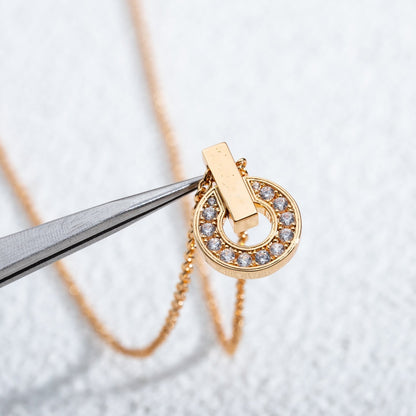 LUXEIFY GARI NECKLACE PINK GOLD DIAMOND