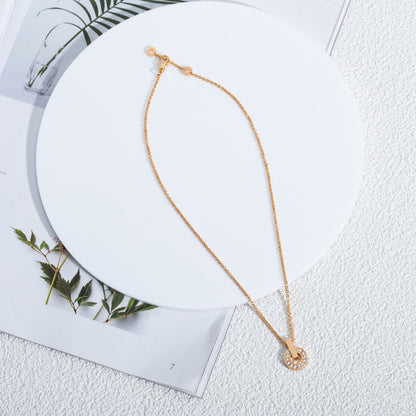 LUXEIFY GARI NECKLACE PINK GOLD DIAMOND