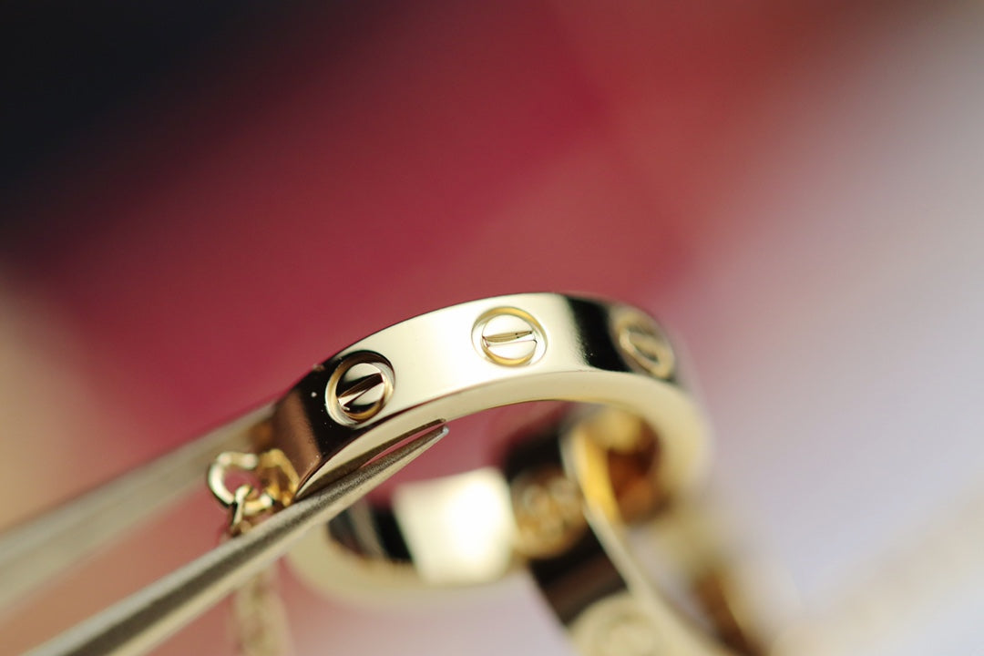 LUXEIFY LOVE NECKLACE DOUBLE RING GOLD