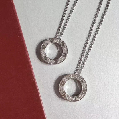 LUXEIFY LOVE NECKLACE ADJUSTABLE SILVER