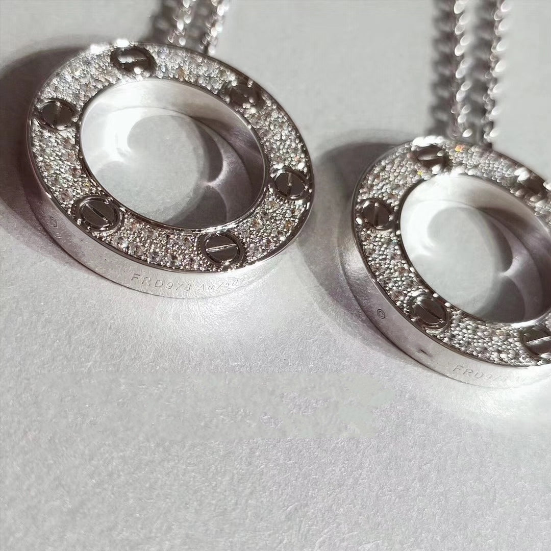 LUXEIFY LOVE NECKLACE ADJUSTABLE SILVER