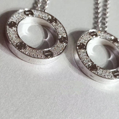 LUXEIFY LOVE NECKLACE ADJUSTABLE SILVER
