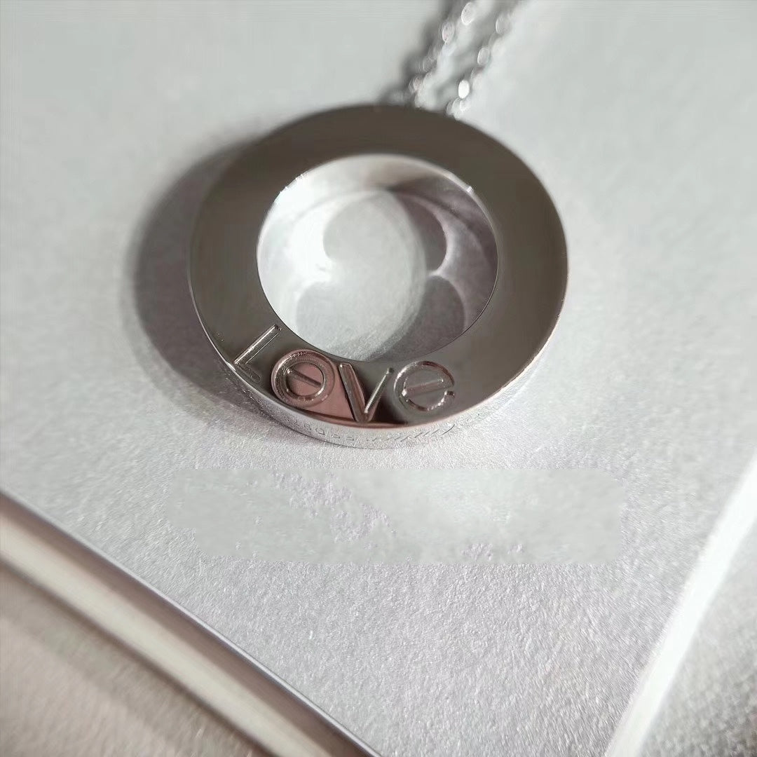 LUXEIFY LOVE NECKLACE ADJUSTABLE SILVER