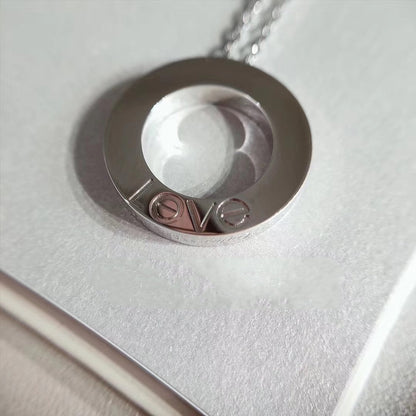 LUXEIFY LOVE NECKLACE ADJUSTABLE SILVER