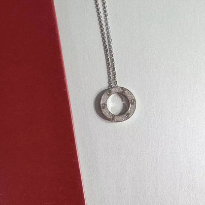 LUXEIFY LOVE NECKLACE ADJUSTABLE SILVER