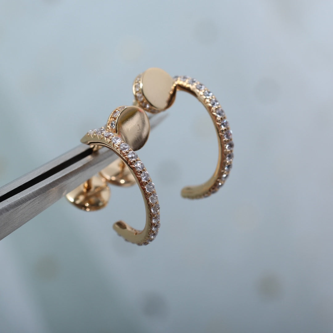 LUXEIFY JUSTE EARRINGS 12.75MM PINK GOLD DIAMOND