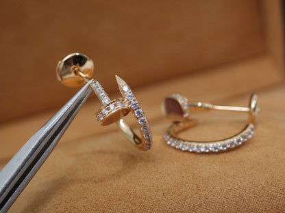 LUXEIFY JUSTE EARRINGS 12.75MM PINK GOLD DIAMOND