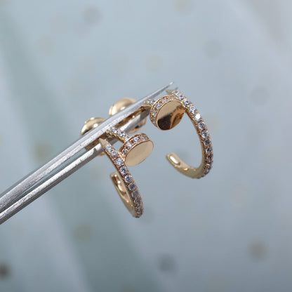 LUXEIFY JUSTE EARRINGS 12.75MM PINK GOLD DIAMOND