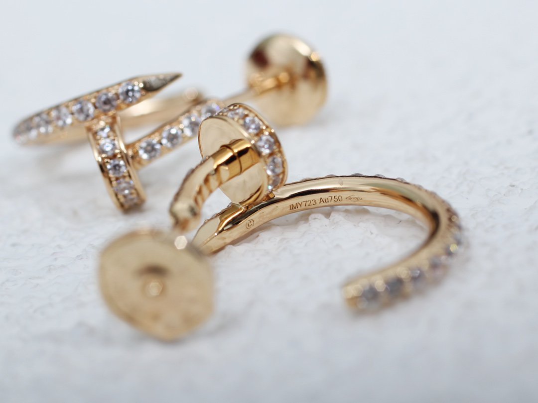 LUXEIFY JUSTE EARRINGS 12.75MM PINK GOLD DIAMOND