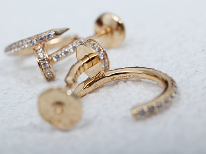 LUXEIFY JUSTE EARRINGS 12.75MM PINK GOLD DIAMOND