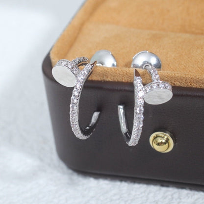 LUXEIFY JUSTE EARRINGS 12.75MM SILVER DIAMOND