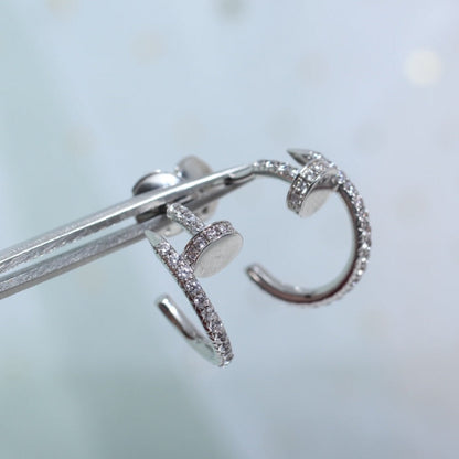 LUXEIFY JUSTE EARRINGS 12.75MM SILVER DIAMOND