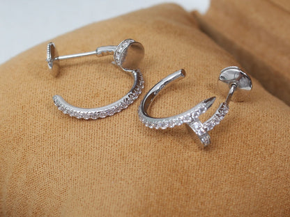 LUXEIFY JUSTE EARRINGS 12.75MM SILVER DIAMOND