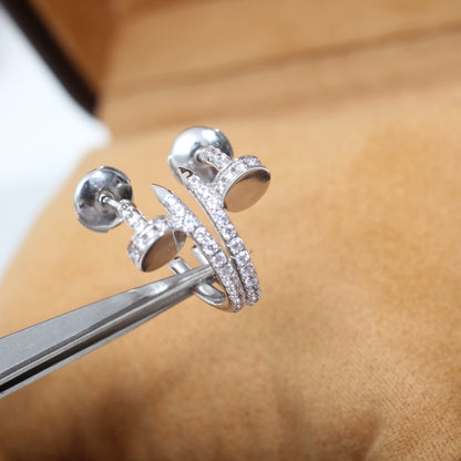 LUXEIFY JUSTE EARRINGS 12.75MM SILVER DIAMOND