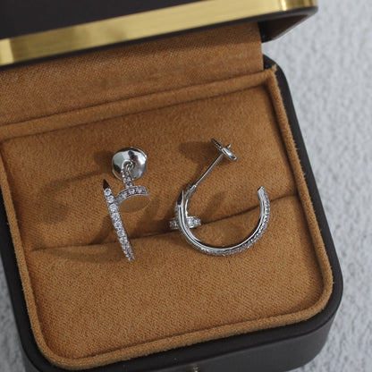 LUXEIFY JUSTE EARRINGS 12.75MM SILVER DIAMOND