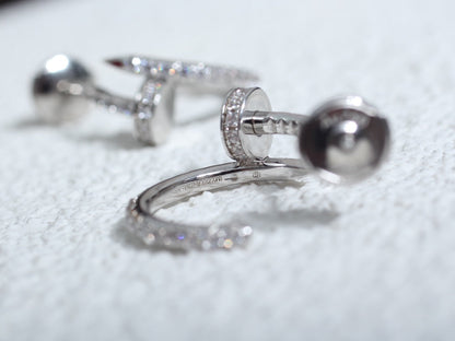 LUXEIFY JUSTE EARRINGS 12.75MM SILVER DIAMOND