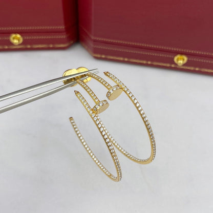 LUXEIFY JUSTE EARRINGS FULL DIAMONDS 1.8MM