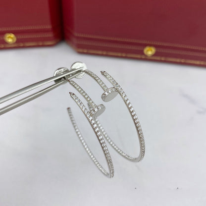 LUXEIFY JUSTE EARRINGS FULL DIAMONDS 1.8MM