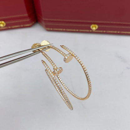 LUXEIFY JUSTE EARRINGS FULL DIAMONDS 1.8MM