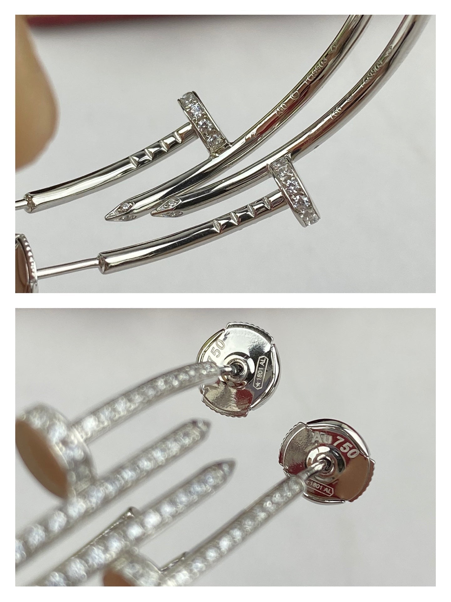 LUXEIFY JUSTE EARRINGS FULL DIAMONDS 1.8MM