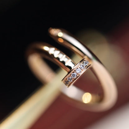 LUXEIFY JUSTE RING 2.65MM PINK GOLD DIAMOND