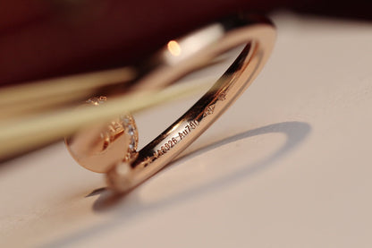 LUXEIFY JUSTE RING 2.65MM PINK GOLD DIAMOND